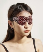 Red metallic eye mask with elastic band for any size head - $13.71