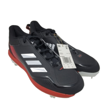 Adidas Icon 7 Mens Size 10 Baseball Shoes Core Black White Team Power Red S23858 - $53.84