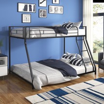 Twin over Full Metal Bunk Bed Black - £179.95 GBP