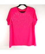 C9 Champion Womens T Shirt Top Mesh Scoop Neck Short Sleeve DuoDry Pink XXL - £7.65 GBP