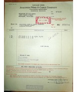 Vintage Anaconda Wire &amp; Cable Company Purchase Order Muskegon MI 1952 - $5.47 CAD