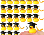 Graduation Rubber Ducks 24 Pcs with 24 Hat, 24 Glasses Dashboard Mini Ru... - $41.35