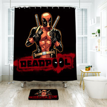 Dead pool 01 Shower Curtain Bath Mat Bathroom Waterproof Decorative - £18.09 GBP+