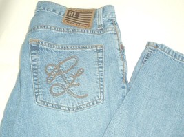 Vtg Jeans Ralph Lauren Polo Womens 8 x 31 Light Wash Lasso Boot Cut Ston... - £23.32 GBP