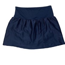 Lands&#39; End Swimsuit Skirt Skort Bottom with front slit black plus size 20W - £22.02 GBP