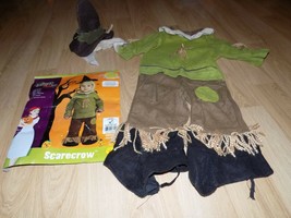 Size 6-12 Months The Wizard of Oz Scarecrow Halloween Costume Jumpsuit &amp; Hat EUC - £25.73 GBP
