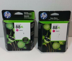 Lot of 2 HP 88XL Magenta High Yield Genuine Ink Cartridge (C9392AN) - £6.99 GBP