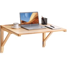 VEVOR Wall Mounted Folding Table, Wall Mounted Drop Leaf Tables, Solid Wood Floa - $2,427.46 MXN
