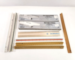 Rulers Lot of 9 Seikoshi Parallel Rolling Triangular Scale Corning Staed... - $38.69