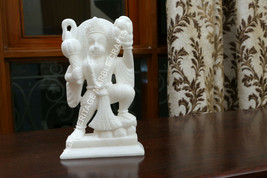 12&quot; weißer Marmor Gott Hanuman handgemachte Statue Hinduismus Pooja... - £522.35 GBP