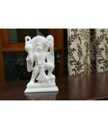 12&quot; weißer Marmor Gott Hanuman handgemachte Statue Hinduismus Pooja... - £531.30 GBP