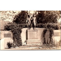 Antique LL Cook RPPC Postcard, Tom Sawyer and Huck Finn Sculpture Statue Hanniba - £8.47 GBP