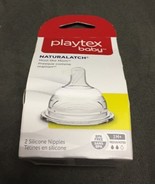 Playtex Naturalatch Bottle Nipple 2 pack Medium Flow 3-6 Mths Silicone B... - £4.55 GBP