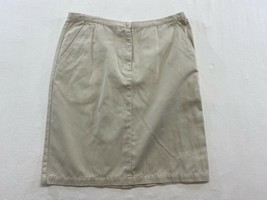 Tara Vanessa Women&#39;s Size Large Pencil Skirt Beige Cotton Flat Front Poc... - £7.81 GBP