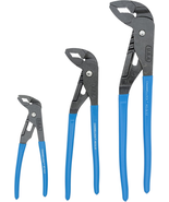 Tongue And Groove Plier Set Dipped Blue 3 Pcs NEW - £48.35 GBP