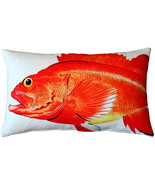 Rockfish Fish Pillow 12x19, with Polyfill Insert - £23.94 GBP
