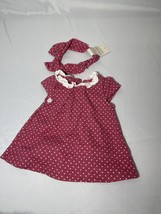 Baby Girl Pink Dress and hair bow sz 12 months - $11.30