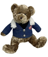 Galerie Plush M&amp;M&#39;s Embroidered Denim Jeans Jacket 10&quot; Teddy Bear - $8.94