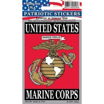 Patriotic United States Marine Corps USMC Logo Semper Fidelis Sticker Decal - £12.70 GBP