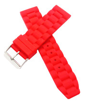 22mm Silicon Rubber Watch Band Strap Fits Pilot Portugese Top Gun Red Pin - £10.39 GBP