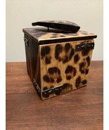 Wood Jewelry Storage Box Animal Leopard Africa Ethnic Case Table Decor H... - £30.92 GBP