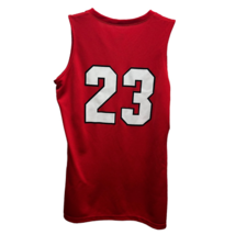 Nike Womens Jersey Top Shirt Eclipse Red Stripe Sleeveless V Neck Basketball L - $20.90
