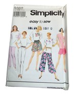 Vtg Simplicity Sewing Pattern 8362 Women&#39;s LG-XL Split Skirt Pants Top - £5.49 GBP