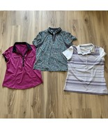 Lot of 3 Golf Tennis Pickleball Polos Swing DKNY Puma Size L Pink Teal W... - $550.48 MXN