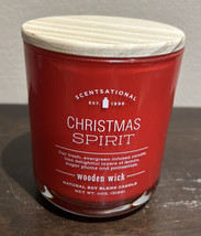 Scentsational Christmas Spirit Candle Glass Jar 11 Oz New WoodWick  Holiday - £23.59 GBP