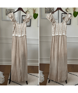 Sim & Sam Smocked Top Jumpsuit Natural Ivory Calico S - €21,03 EUR Sim & Sam Smocked Top Jumpsuit Natural Ivory Calico S - €21,03 EUR