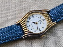 Triumph Women Wristwatch Analog Vintage Wrist Watch Blue Genuine Leather... - $48.00