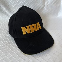 NRA American Flag Mens Hat Cap Black Gold National Rifle Association Embroidered - £7.77 GBP