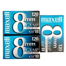 Maxwell Video Cassette Tapes 8mm GX-MP New Sealed Lot Of 3 P6 120 ELEC - £23.48 GBP
