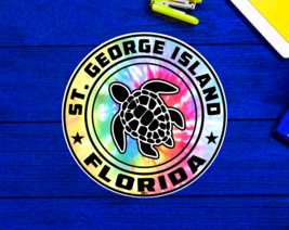 St. George Island Florida Beach Sticker Decal 3&quot; Vinyl Sea Turtle - £4.10 GBP