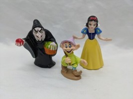 Lot Of (3) Disney Mattel Snow White Figures Snow White Dopey Wicked Witch 2-3&quot; - £17.08 GBP