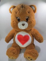 Build A Bear Workshop Care Bear Tender Heart Plush 18&quot; Brown with Heart - £13.42 GBP