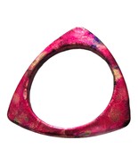Hand Painted Marble Effect Hot Pink Triangle Resin Bangle Bracelet for W... - £19.61 GBP