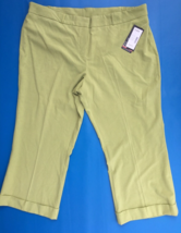 Maggie Barnes Catherines Diane Fit Pants 24WP Green Wide Leg Cuff Career... - $16.47 CAD
