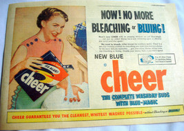 1953 Ad New Blue Cheer The Complete Washday Suds With Blue Magic - $7.99
