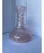 100% Authentic Murano Pink Crystal Design Vase  By Zane Murano , signed - $242.17