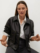 Soft Lambskin Handmade Stylish Casual Party Black Shirt Leather Genuine ... - $107.71
