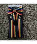 Way To Celebrate Halloween Rainbow Suspenders + Bow Tie Pride One Size - €10,58 EUR