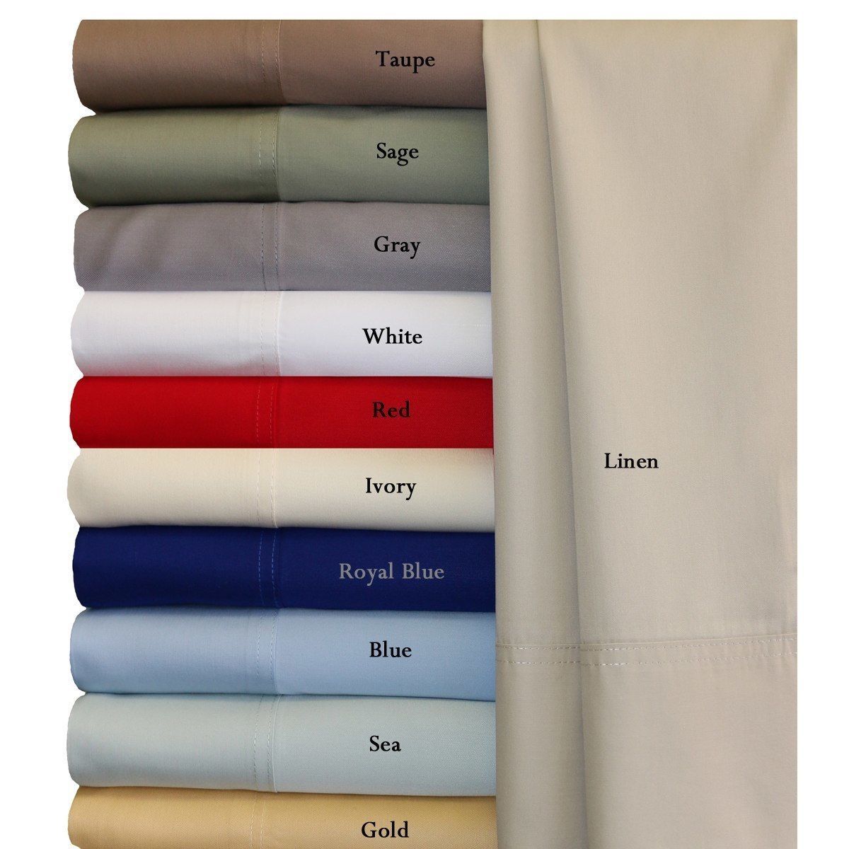 Queen Size Super Soft Bamboo100% Viscose from Bamboo Sheet Sets Color Linen