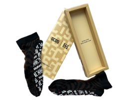 Wolford x GCDS 48070 Monogram Ankle Stretch Woven Socks Coca/Black ( S ) - £38.67 GBP