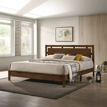 Gemini Solid Wood Queen Size All-In-One Platform Bed, Natural, By New Cl... - £221.59 GBP