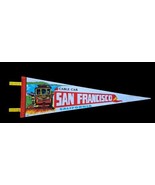 Vintage  San Francisco California Felt Souvenir Banner Pennant 25&quot; Cable... - £22.94 GBP