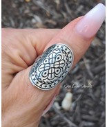 Bali Sterling Silver Ring: Concave Boho Thumb Ring - $1,192.49 MXN