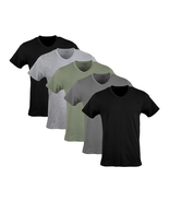 Adult Men&#39;S Short Sleeve V-Neck Assorted Color T-Shirt, 5-Pack, Sizes S-2XL - €44,06 EUR