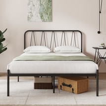 Novilla Queen Bed Frame, 14 Inch Metal Platform Bed Frame With Headboard, Heavy - $170.99