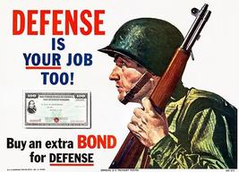 Defense Is Your Job Too - 1951 - Korean War - Propaganda Poster - £7.96 GBP+